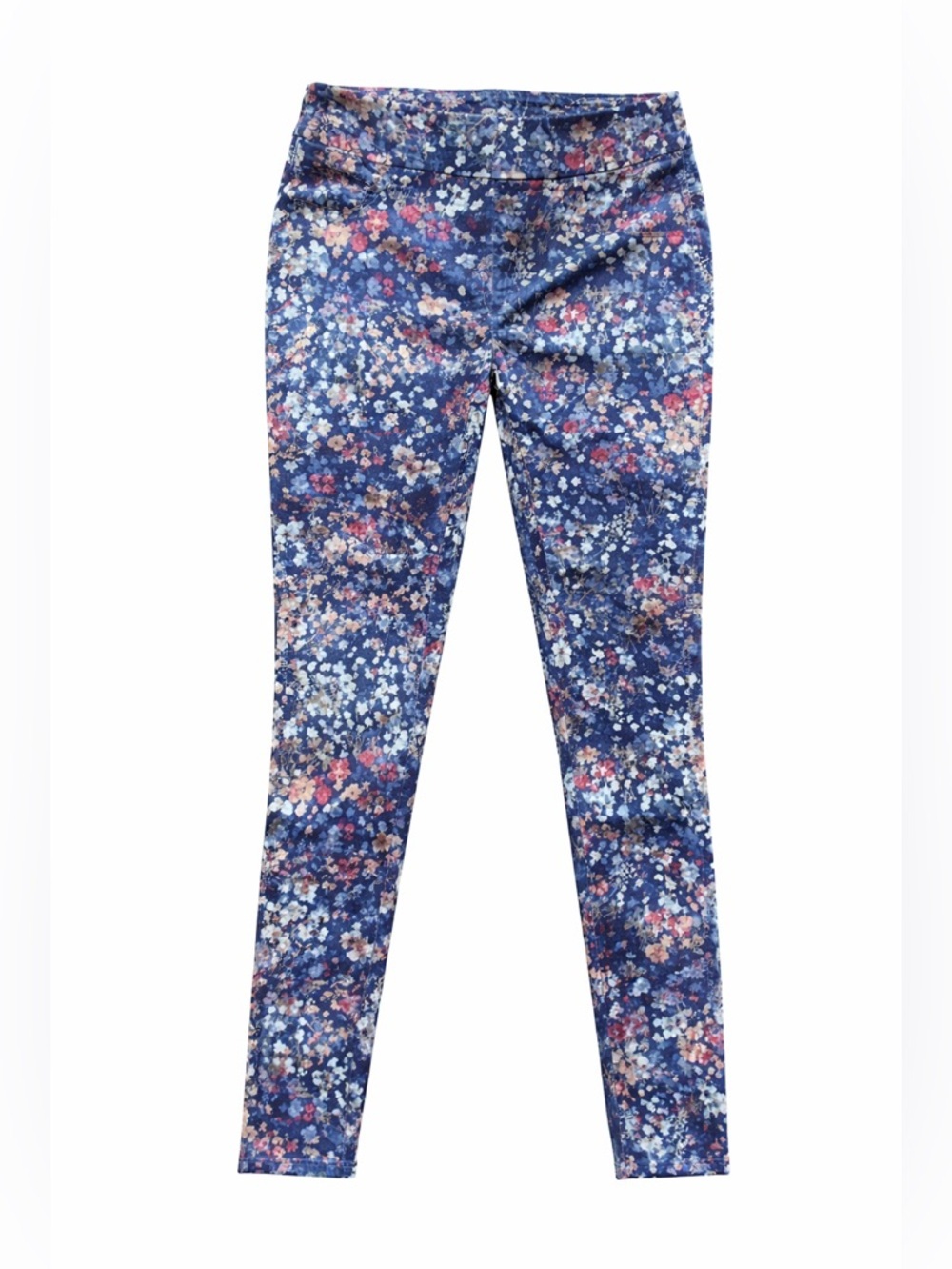 Chico's Navy Blue Floral Jeggings